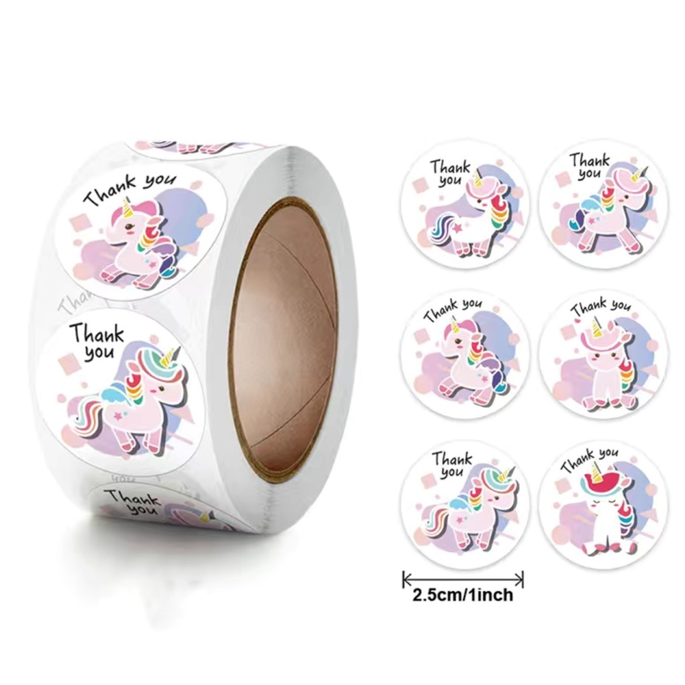 500 Roll Unicorn Thank You Stickers PRICE IS FIRM - Picture 2 of 5